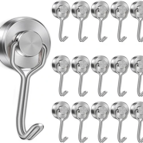 P-87213582136390-20260406120219.webp Unyqoos® Set van 16 draaibare magneethaken voor veelzijdig gebruik in huis en kantoor