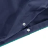 Unyqoos® Luxe tweedelige beddengoedset van katoen-microvezel in marineblauw 135 x 200