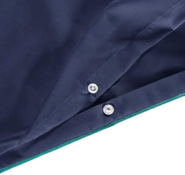 Unyqoos® Luxe tweedelige beddengoedset van katoen-microvezel in marineblauw 135 x 200