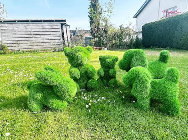 Unyqoos® Decoratieve tuinfiguren van kunstgras in diervormen voor buitengebruik