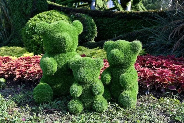 Unyqoos® Decoratieve tuinfiguren van kunstgras in diervormen voor buitengebruik