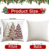 Unyqoos® Set van vier kerstkussenhoezen met decoratieve patronen voor woonkamer en slaapkamer