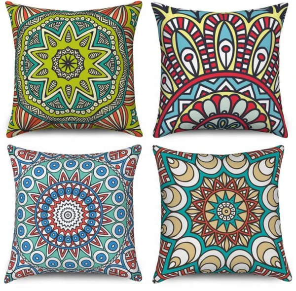 P-87213582401850-20260406112423.webp Unyqoos® Set van 4 Boheemse Kussenslopen 40x40 cm voor Binnen en Buiten Decoratie