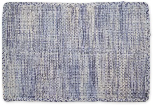 Unyqoos® Handgeweven omkeerbaar katoenen tapijt in kleurrijk blauw voor elke ruimte