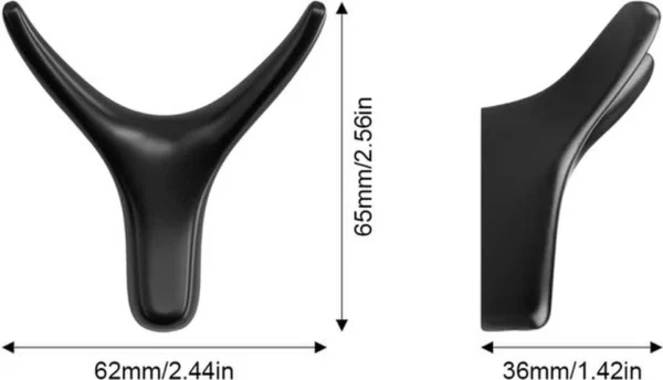 P-87213582531851-20260406120343.webp Unyqoos® Set van 4 zwarte dubbele wandhaken voor diverse toepassingen in huis en kantoor