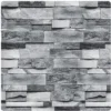 Unyqoos® Grijs zelfklevend baksteenbehang voor een realistische 3D-muurdecoratie 45 x 300 cm