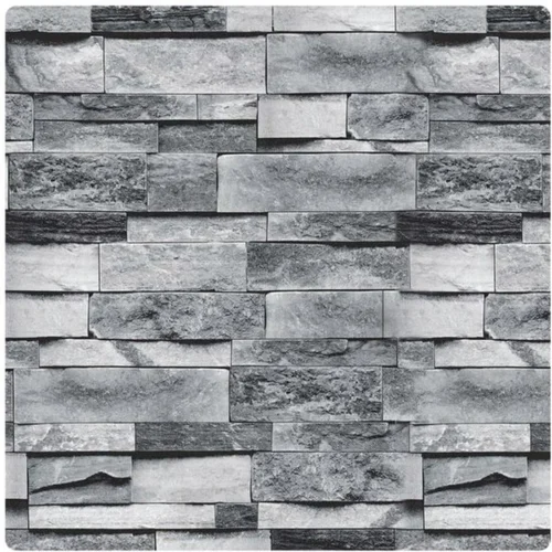 Unyqoos® Grijs zelfklevend baksteenbehang voor een realistische 3D-muurdecoratie 45 x 300 cm