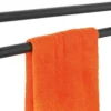 P-87213582982850-20260405183101.webp Unyqoos® Zwarte handdoekenrail met twee beweegbare armen voor moderne badkamers