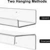 P-87213583169105-20260406082008.webp Unyqoos® Set van 6 zwevende transparante wandplanken voor diverse ruimtes