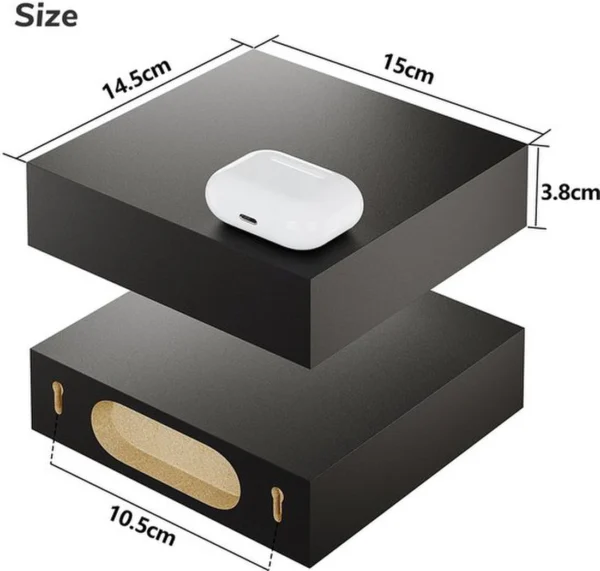 Unyqoos® Zwarte zwevende wandplanken voor decoratie en functionele opslag