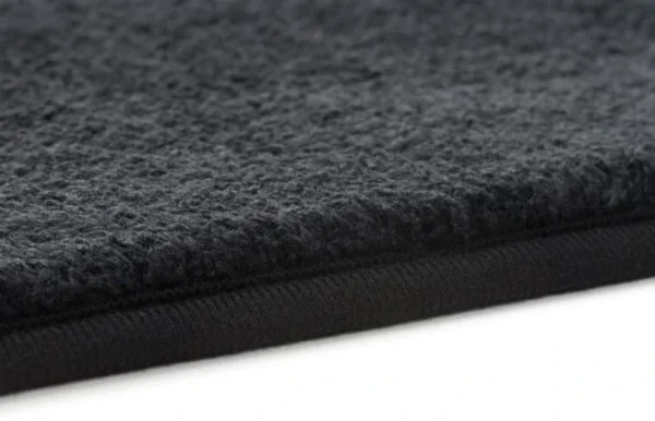 Unyqoos® Zachte zwarte badmat met antislip en wasbare microvezel voor comfort