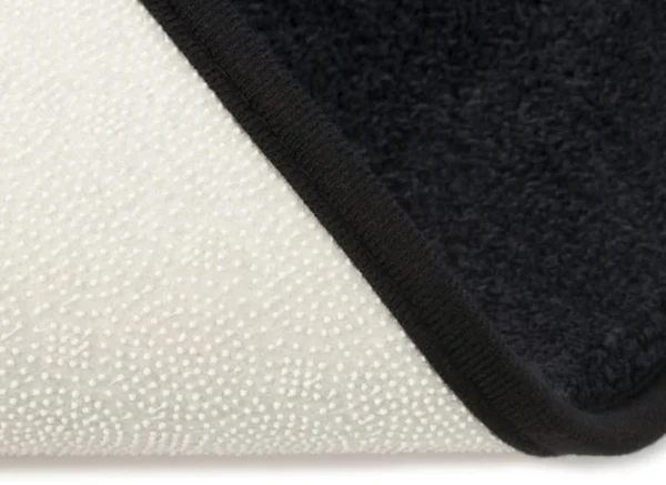 Unyqoos® Zachte zwarte badmat met antislip en wasbare microvezel voor comfort