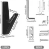 P-87213584062153-20260406120920.webp Unyqoos® Mat Zwarte Kledinghaken Set van 12 voor Moderne Interieurinrichting
