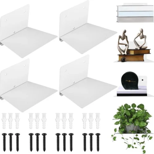 P-87213584173580-20260406083436.webp Unyqoos® Set van 4 zwevende wandplanken voor stijlvolle boekopslag en decoratie