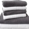 Unyqoos® Luxe 6-delige handdoekenset van zacht katoen voor ultiem comfort