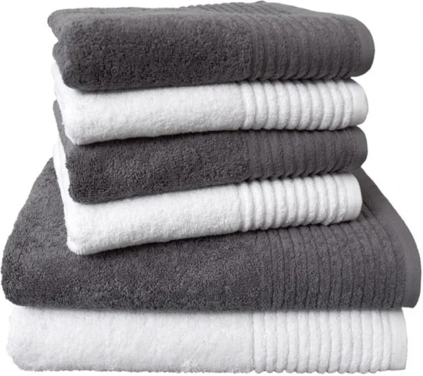 Unyqoos® Luxe 6-delige handdoekenset van zacht katoen voor ultiem comfort