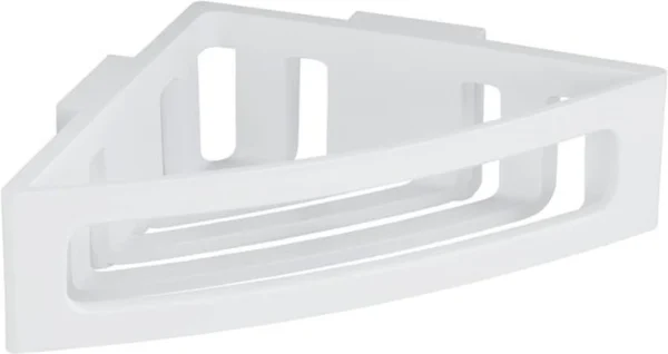 Unyqoos® Ruime hoekplank voor badkamer zonder boren met diepe mand en afvoer