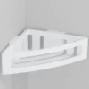 Unyqoos® Ruime hoekplank voor badkamer zonder boren met diepe mand en afvoer