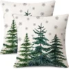 Unyqoos® Set van twee decoratieve kussenhoezen met kerstmotief voor een feestelijk interieur