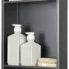 Unyqoos® Moderne en ruimtebesparende wandnis met dubbele opbergruimte voor badkamer