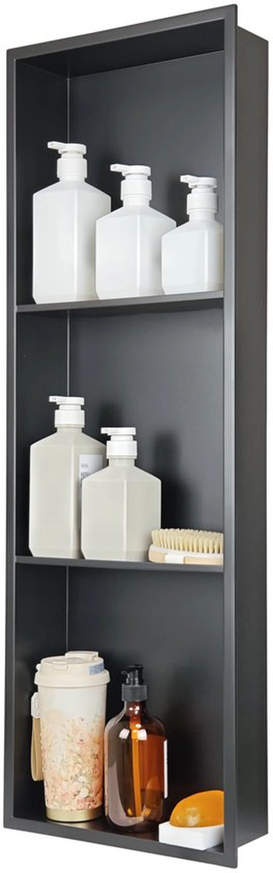 Unyqoos® Moderne en ruimtebesparende wandnis met dubbele opbergruimte voor badkamer