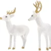 Unyqoos® Elegante set van twee rendierfiguren voor sfeervolle kerstdecoratie