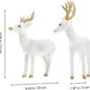 Unyqoos® Elegante set van twee rendierfiguren voor sfeervolle kerstdecoratie