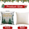 Unyqoos® Set van 4 decoratieve kussenhoezen met kerstmotief voor huisdecoratie