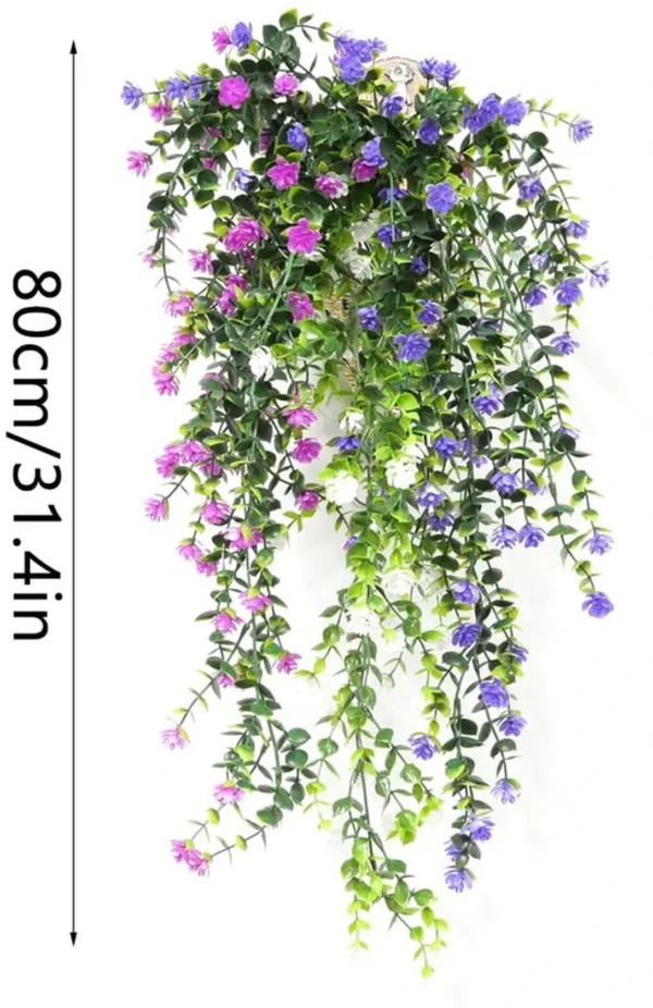 P-87213585216111-20260405141806.webp Unyqoos® Set van drie kleurrijke hangende kunstplanten voor binnen en buiten decoratie