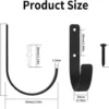 Unyqoos® Set van vier robuuste wandhaken voor diverse toepassingen in huis en garage
