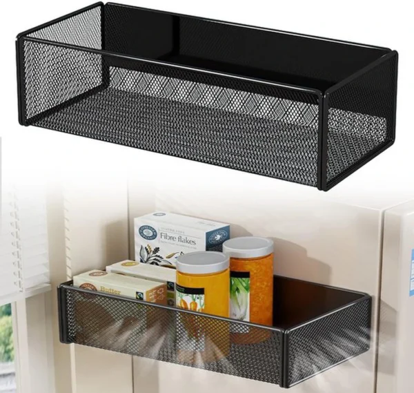 Unyqoos® Zwart magnetisch kruidenrek voor efficiënte keukenorganisatie en opbergruimte