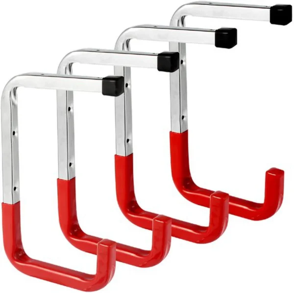 P-87213585933660-20260406121350.webp Unyqoos® Set van vier stevige rode metalen haken voor veelzijdige opslag en organisatie