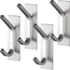 P-87213585985900-20260406121412.webp Unyqoos® Zilverkleurige zelfklevende haken voor badkamer en keuken zonder boren