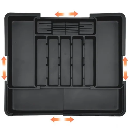 Unyqoos® Aanpasbare en uitschuifbare besteklade voor keukenorganisatie en meer