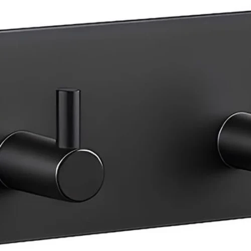Unyqoos® Zelfklevende zwarte handdoekhaken van roestvrij staal voor badkamer en keuken