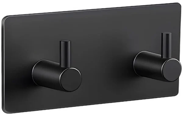 Unyqoos® Zelfklevende zwarte handdoekhaken van roestvrij staal voor badkamer en keuken
