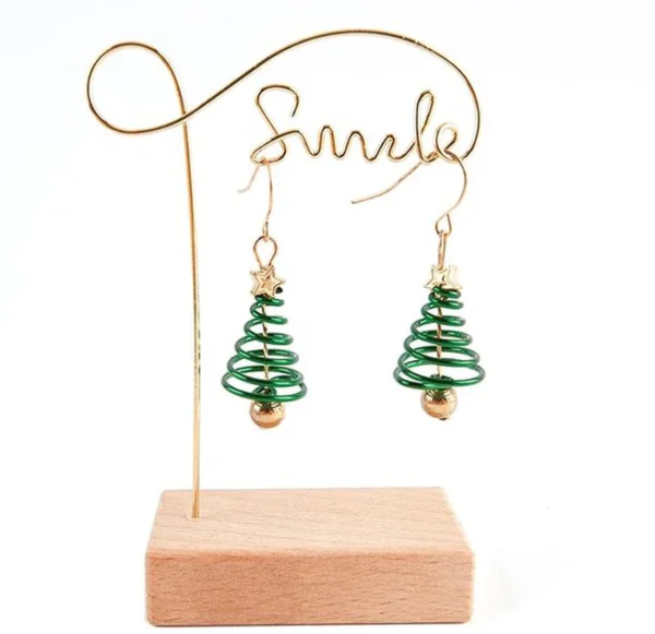 Unyqoos® Elegante spiraalvormige kerstboomoorbellen voor feestelijke gelegenheden