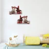 Unyqoos® Houten wandrekken voor kinderkamer en meer, set van 4 stuks