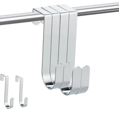 P-87213587000300-20260406115752.webp Unyqoos® Set van vier zilverkleurige multifunctionele haken voor deuren en kasten