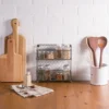 P-87213587159591-20260406103048.webp Unyqoos® Tweedelig wit metalen kruidenrek met vintage uitstraling voor keuken en badkamer