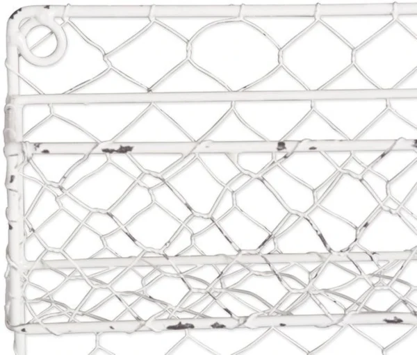 P-87213587159592-20260406103051.webp Unyqoos® Tweedelig wit metalen kruidenrek met vintage uitstraling voor keuken en badkamer