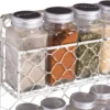 P-87213587159595-20260406103053.webp Unyqoos® Tweedelig wit metalen kruidenrek met vintage uitstraling voor keuken en badkamer