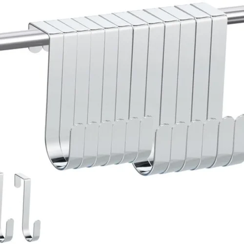 P-87213587228890-20260406115900.webp Unyqoos® Zilverkleurige multifunctionele hanghaken set voor deuren en kasten