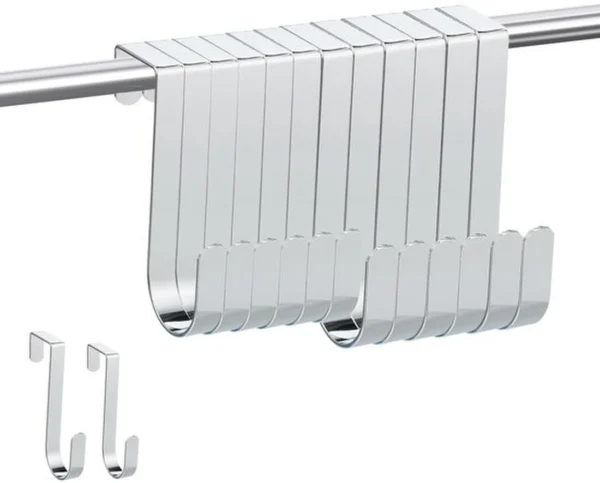 P-87213587228890-20260406115900.webp Unyqoos® Zilverkleurige multifunctionele hanghaken set voor deuren en kasten