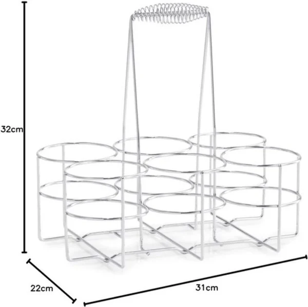 P-87213587306551-20260406110401.webp Unyqoos® Stijlvolle flessenhouder voor zes flessen met handig draaghandvat