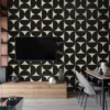 P-87213587368791-20260405114550.webp Unyqoos® Donkerbruin en grijs zelfklevend behang met geometrisch patroon, waterdicht en verwijderbaar 44 cm x 10 m