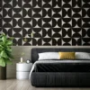 P-87213587368794-20260405114555.webp Unyqoos® Donkerbruin en grijs zelfklevend behang met geometrisch patroon, waterdicht en verwijderbaar 44 cm x 10 m