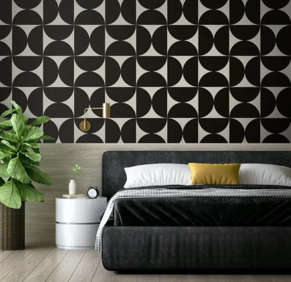 P-87213587368794-20260405114555.webp Unyqoos® Donkerbruin en grijs zelfklevend behang met geometrisch patroon, waterdicht en verwijderbaar 44 cm x 10 m