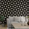 P-87213587368797-20260405114604.webp Unyqoos® Donkerbruin en grijs zelfklevend behang met geometrisch patroon, waterdicht en verwijderbaar 44 cm x 10 m