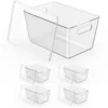 Unyqoos® Doorzichtige stapelbare opbergdozen voor koelkast en keuken, set van 4 stuks